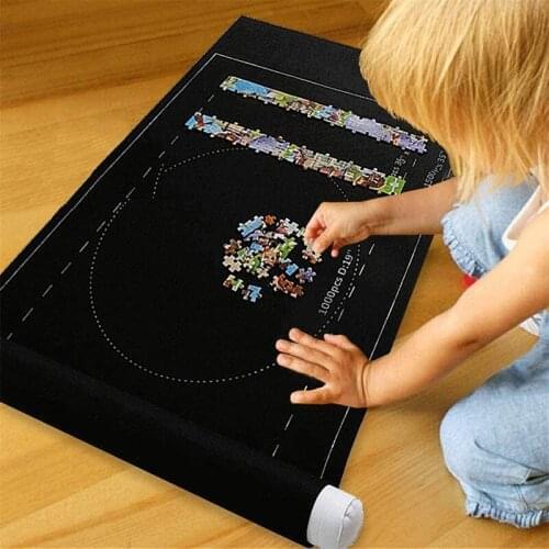 High quality Portable Travel Puzzle Storage Mat Roll Up Mat Jigsaw Roll Felt Mat Play Mat for up 1500/2000/3000 Pieces
