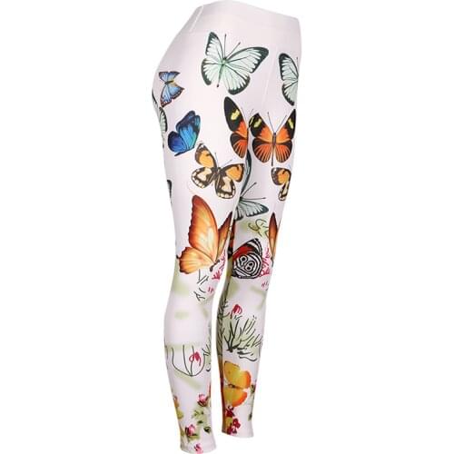 Beauty Butterfly Flowers High Elastic Yoga Pants for Women 2021 Spring Summer Autumn Winter Push Up Slim Fitness Sports Leggings