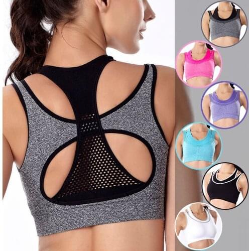 Women Underwear Absorb Sweat Quick Dry Shockproof Fake Two-piece Sports Bra Fitness Underwear Running Sleep Vest Crop Top Seam