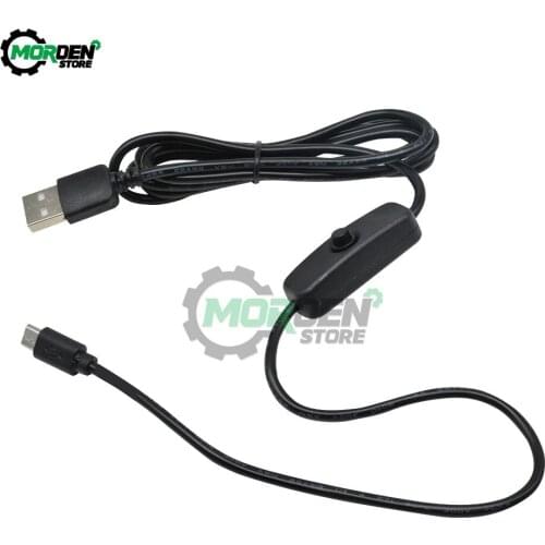 1.5m Micro USB Push Button Switch Power Supply Charger Cable Wire with ON/OFF Switch for Raspberry Pi