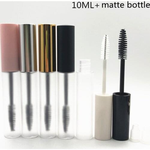 10-100pcs 10ml Empty Cosmetic Packing Containers Makeup Frosted Mascara Tubes Eyelash Cream Refillable Bottle Colourful Cap