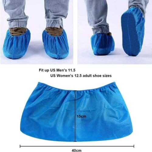 100pcs Disposable Shoe Covers Non-woven Cover Overshoes Non-Slip