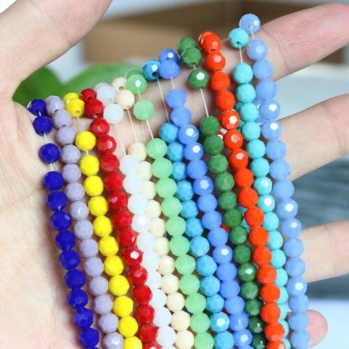 200pcs/lot Crystal Round Ball 6mm Loose Czech Glass Beads Chinese Jewelry Beading For Beadwork Crafts Material Making Ornaments