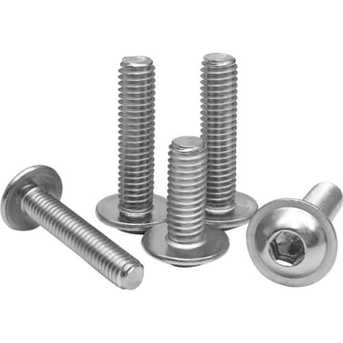 20pcs M5 stainless steel Allen round head with pad screws hex socket pan band meson screw mechanical bolts bolt 6mm-35mm length
