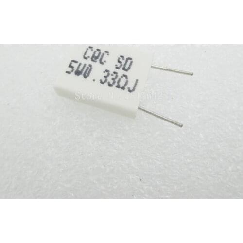 10PCS/LOT BPR56 5W 0.33R 0.33 ohm 5w Non-inductive Ceramic Cement Resistor Wirewound Resistance