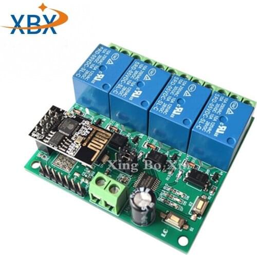5V ESP8266 4 Channel WiFi Relay Module 2-Channel Relay Module For IOT Smart Home Phone APP Controller(With ESP8266)