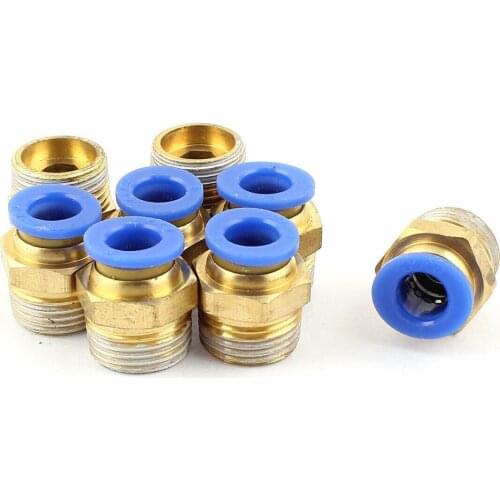 8 pcs 8mm pipe 3/8 BSP thread push connector quick coupling PC8-03