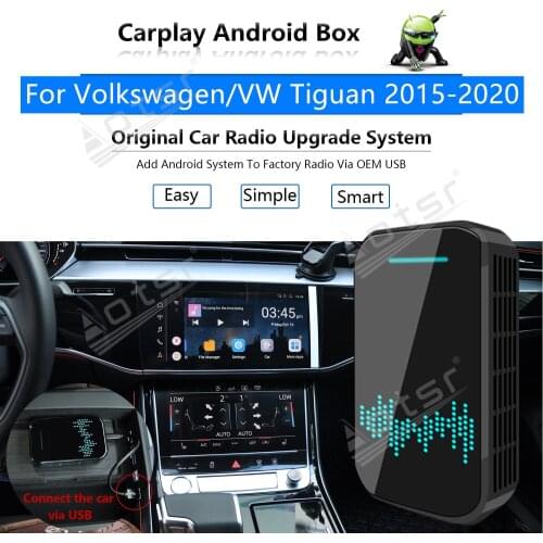 For Volkswagen VW Tiguan 2015 2016 - 2020 Car Multimedia Player Android System Mirror Link Apple Carplay Wireless Dongle Ai Box