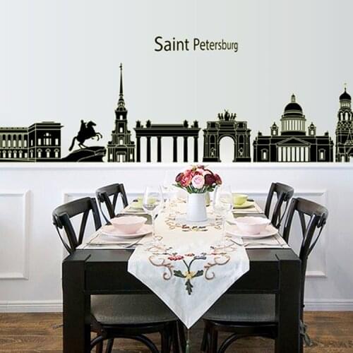 Large 40*205cm Luminous Beautiful Saint Petersburg Wall Stickers Horse Knightquotes Bedroom Living Room Sofa Bedroom Decoration