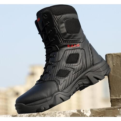 Military Boots Men Tactical Boots Military Training Wearable Desert Combat Boots Men Shoes Big Size 39-47 Zapatos Hombre