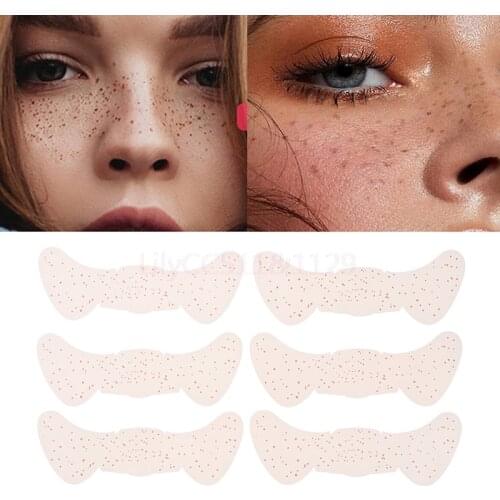 6pcs/10pcs Sexy Fake Freckles Face Tattoo Makeup Stickers Freckle Patch Decal Eye