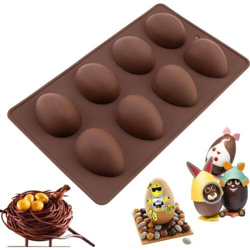 Easter Egg Mold Silicone Non-Stick Pastry Dessert Chocolate Mould Easter Baking Dishwasher Free Cake Decorating Tools