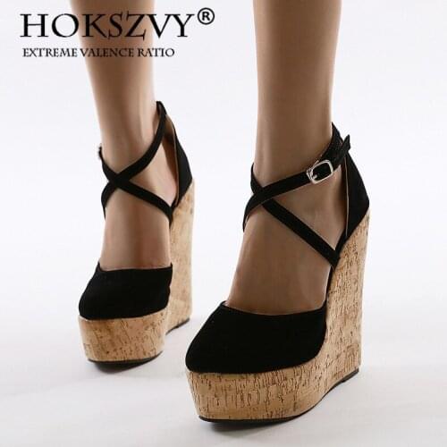 HOKSZVY Womens Sandals for Women and Ladies 35 42 2021 Summer New Slanted Heel Hollow Color High-Heeled Sandals JXQ