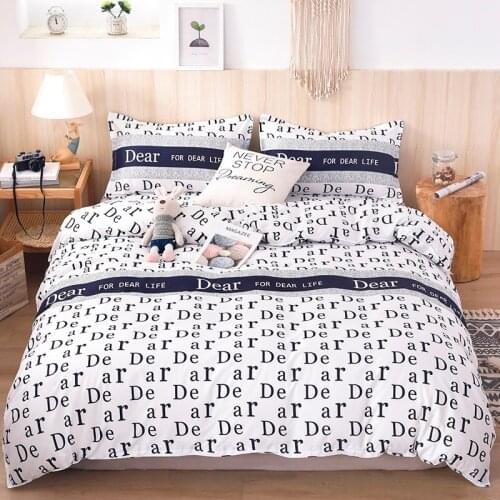 Queen Bedding Set Nordic Bed Cover 90 Couple Duvet Cover Queen Size Bed Sheets Set Bedding 140x200 Single Duvet Cover