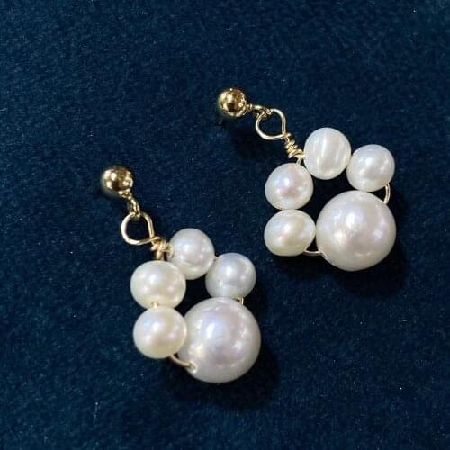 ECHSUN pure natural freshwater pearl 14K gold jewelry set earrings necklace colares feminino bijoux pendientes wholesale retail