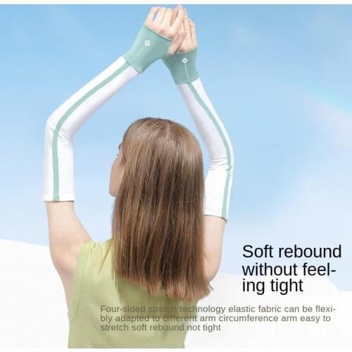 Cool Sleeves Ladies Fashion Ice Silk Sunscreen Sleeves Hand Sleeves Driving Gloves Arm Guards Summer Uv Protection Arm Sleeves