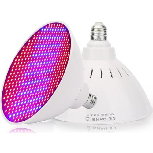 2pcs/Lot) 500 LEDs Grow Light 50W E27 AC85-265V Full Spectrum Grow Lamp for Balcony Plant Growth Flowering Hydroponics System