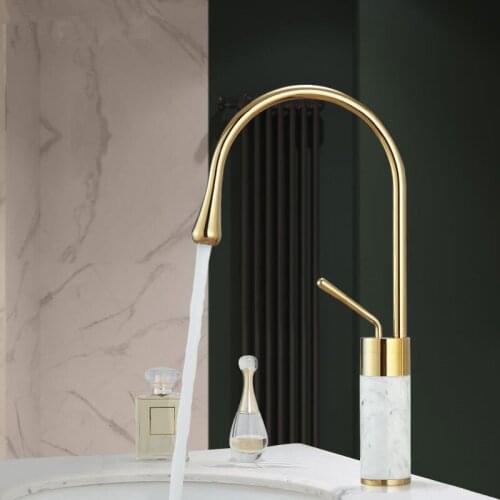 Brass Bathroom Basin Faucets Sink Mixer Taps Hot & Cold Single Handle Lavatory Water Crane Vessel Tap Deck Mount Kitchen Faucet