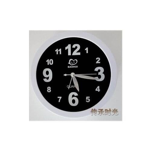 Brief design plastic 6 inch small mini desk alarm clock home decoration bell ring clock for bedroom