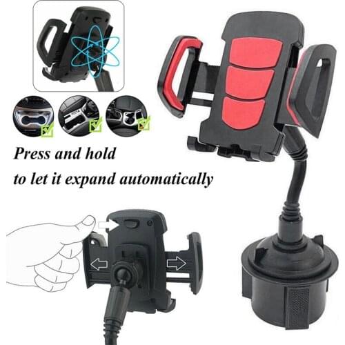 Mayitr Car Cup Mount Mobile Phone Holder Stand Cradle Adjustable Gooseneck Car Water Cup Smart Phone Holder Stand Universal