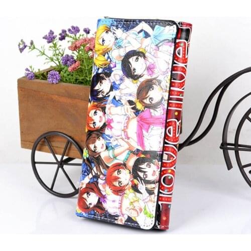 Anime LoveLive Schoolidolproject Multifunction Casual Long Purse Printed with Minami Kotor and Kousaka Honoka Button Wallet