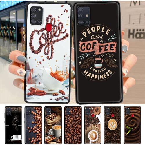 Mobile Phone Case For Samsung Galaxy A51 A71 A21s A31 A32 5G A41 A12 A11 A72 A52 4G A02s Soft Cover Funda Mellow Coffee Beans