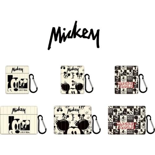 Cartoon Mickey Retro Style Soft Cases For Airpods Pro 1 2 Protective Bluetooth Wireless Earphone Cover Charging Box Bags