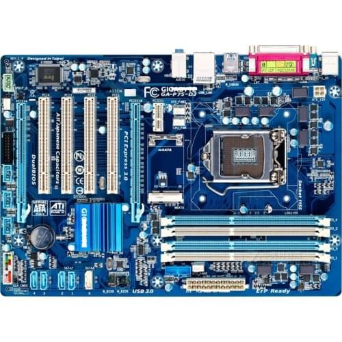 Gigabyt GA-P75-D3 original motherboard LGA 1155 DDR3 USB2.0 USB3.0 SATA3 P75-D3 32GB B75 Desktop Motherboard