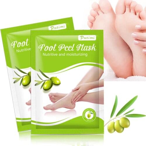 PUTIMI Exfoliating Foot Mask Whitening Dead Skin Remover Foot Peeling Mask for Pedicure Socks Spa Moisturizing Feet Care