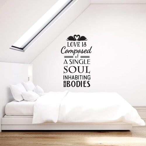 Love Romantic Quote Vinyl Wall Decal Home Decor Bedroom Art Mural Wallpaper Wall Stickers