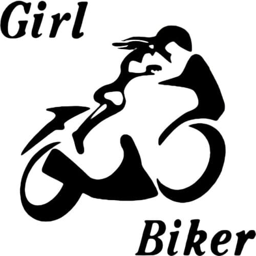 S51039 Various Sizes/Colors Car Stickers Vinyl Decal Sexy Powerful Girl Biker Motorcycle Decorative Accessories Waterproof