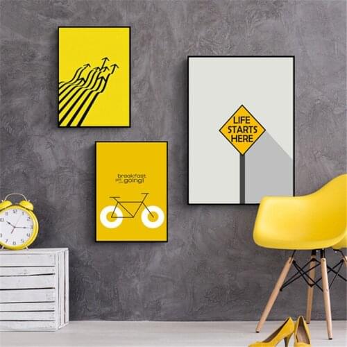 Modern Arrow Letter Sign Minimalist Poster Nordic Canvas Painting Home Decor Wall Print Art Office Living Room Picture