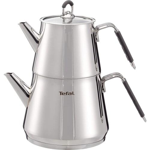 Tefal Icone Mini 1.85 L / Midi 2.5 L / Maxi 3.75 L 'Turkish Teapot Set 18/10 stainless steel for brewing Tea inox Made in turkey