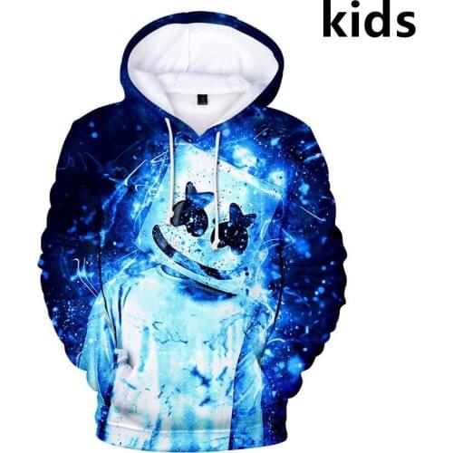 2 to 14 kids hoodies Candy Band Baida DJ 3d printed hoodie sweatshirt Warm harajuku Jacket coat Teen clothes