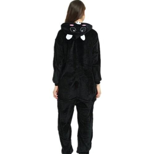 Unisex Kigurumi Adults Animal Pajamas Anime Onesie Pig Flannel Cartoon Cute Warm Cosplay Sleepwear