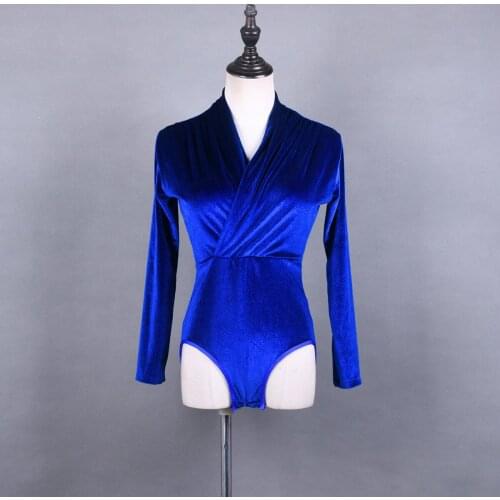 Latin Dance Dress Women Autumn New Velvet Long Sleeve Top Adult Professional Dance Costume Performance Clothing New