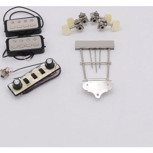 1 Set Original Genuine Hofner HCT500 Series Bass Kit ( Tuners + Pickups + Trapeze Tailpiece + Control Panel )