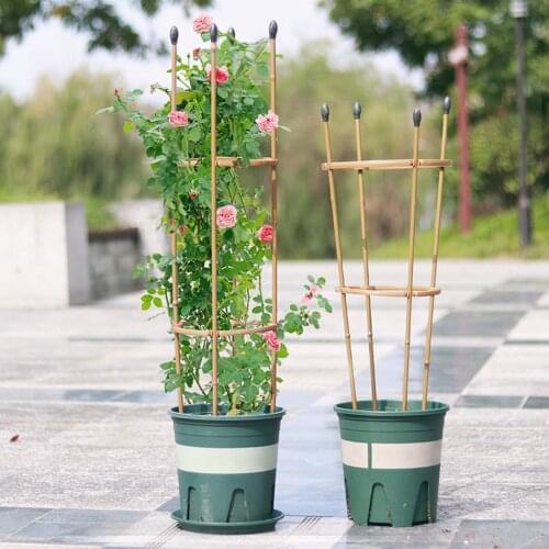 1PC Garden Plant Pot Plastic Flower Stand Plant Tomato Support Cages Climbing Frame Garden Decor Plant Bracket Garden Trellis