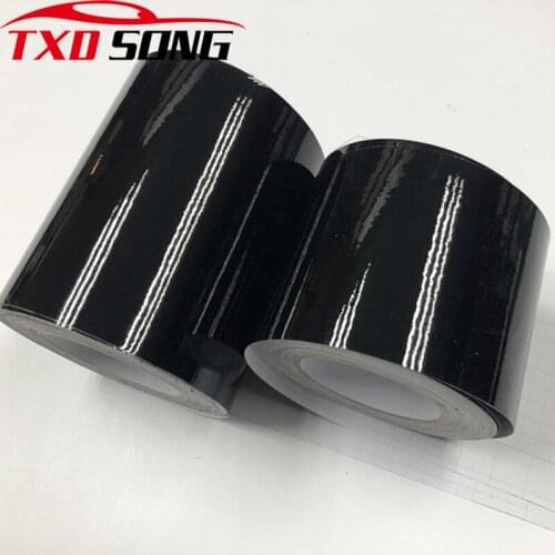15X100/150/200/300/500CM Glossy Black Vinyl Wrap Self Adhesive Air Release Bubble Free Car Styling Membrane Sticker Decal Film