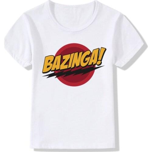 2019 Children The Big Bang Theory Bazinga T shirt Kids Summer Casual Short Sleeve Tops Baby Boys Girls Clothes,ooo462