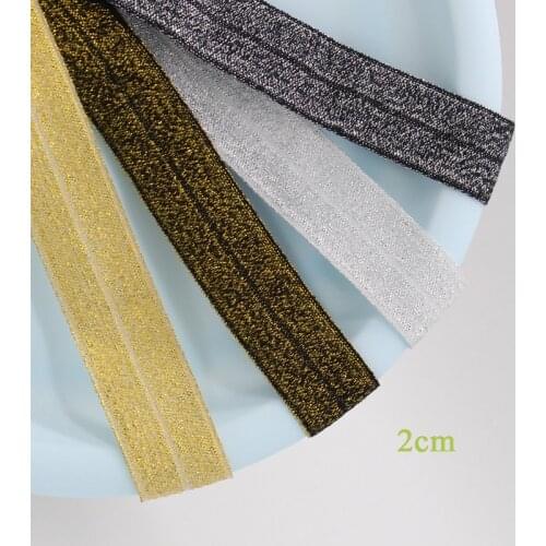 5Yard 10mm 20mm Glitter Elastic Edging Ribbon For Sewing Craft Garment Underwear DIY Handmade Craft Headband Accessories Decor