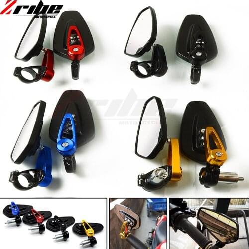 7/8" 22mm Universal Motorcycle Mirror Moto Rearview Bar End Mirror For BMW for Kawasaki for Honda Retroviseur moto