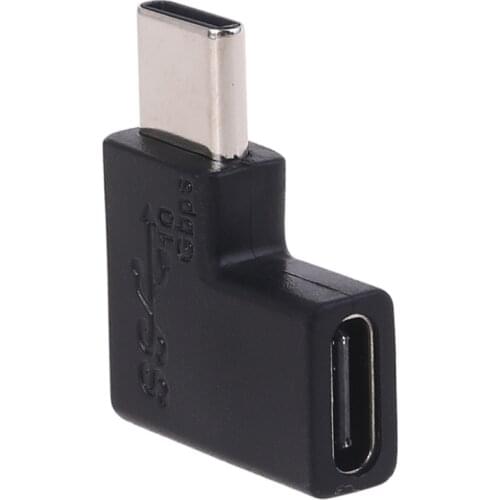 85DD 90 Degree USB 3.1 Type C Male to Female Right & Left Angle USB C Converter Adapter for Cellphone Mobile Phone Tablet PC