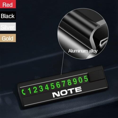Car Temporary Parking Card Metal Car License Plate Luminous Car Temporary Number Plate For Nissan note 2006-2019 Car Accessories