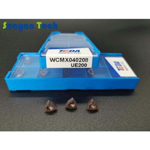 C25-D25-2D/3D U drill Cutting Edge Carbide Inserts Drilling Inserts WCMX040208
