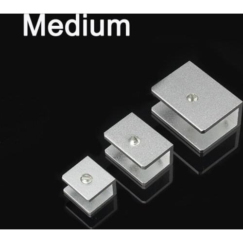 DHL 200PCS Medium Space Aluminum Glass Shelf Clamp Clip Bracket Shelf Support Rectangular KF887