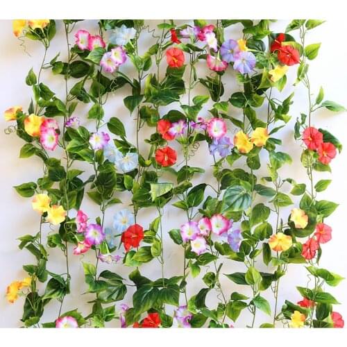 Hot sale ! 1PCS (7 Colors ) High-grade simulation morning glory vine Seeds Garden And Patio Potted Plant Morning Glory Flowers