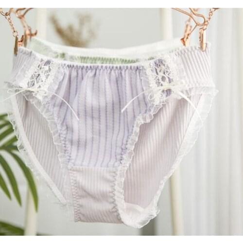 2nd Shipping Free 100% Real Photo M L XL Lovely Cute Lolita Kawaii Fashiion Cotton Lace Panties Underwear Brief Knicker WP609