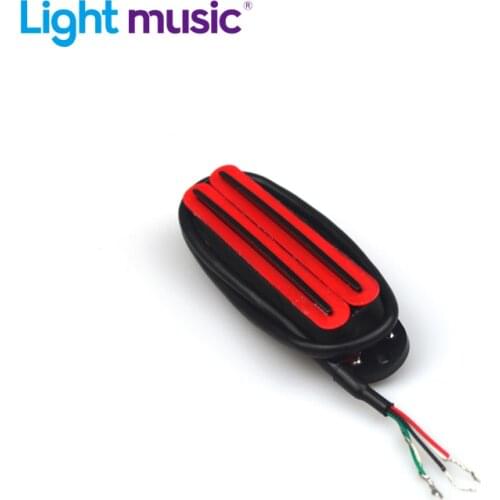 Red Color Double Coil Humbucker Pickup Sensitive Response and Clear Tone Single Pickup for Electric Guitar
