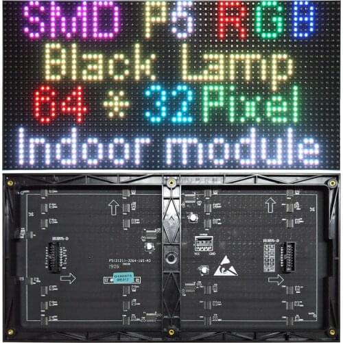 Indoor P5 Full Color LED Display Module 320mm x 160mm ,RGB SMD 3 in 1 P5 LED Panel Hub75, LED Video Wall Panel